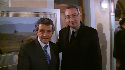 Francesco Martines (Sindaco Palmanova) e Sergio Bolzonello (Vicepresidente FVG e assessore Attività produttive) all'inaugurazione della nuova sede del Centro commerciale naturale - Palmanova 16/03/2016